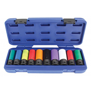 10pcs 1/2" DR. wheel nut socket set