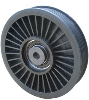 Guide pulley v-ribbed belt