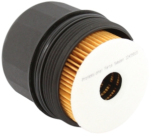 Oil filter housing with oil filter