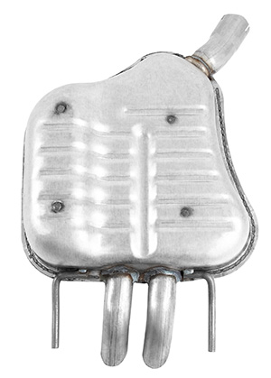 Exhaust muffler rear