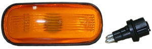 Side lamp lens amber L&R with bulbholder