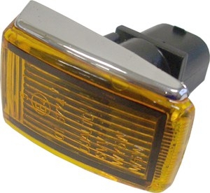 Side lamp yellow chrome housing L&R