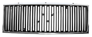 Grille chrome frame black