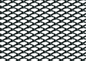 ALUMINIUM GRILL 100X33 SMALL RHOMBS COL. BLACK