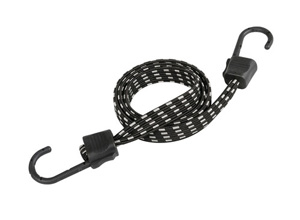 FLAT TYPE ELASTIC CORD 150CM 18MM WIDE GREY/BLACK